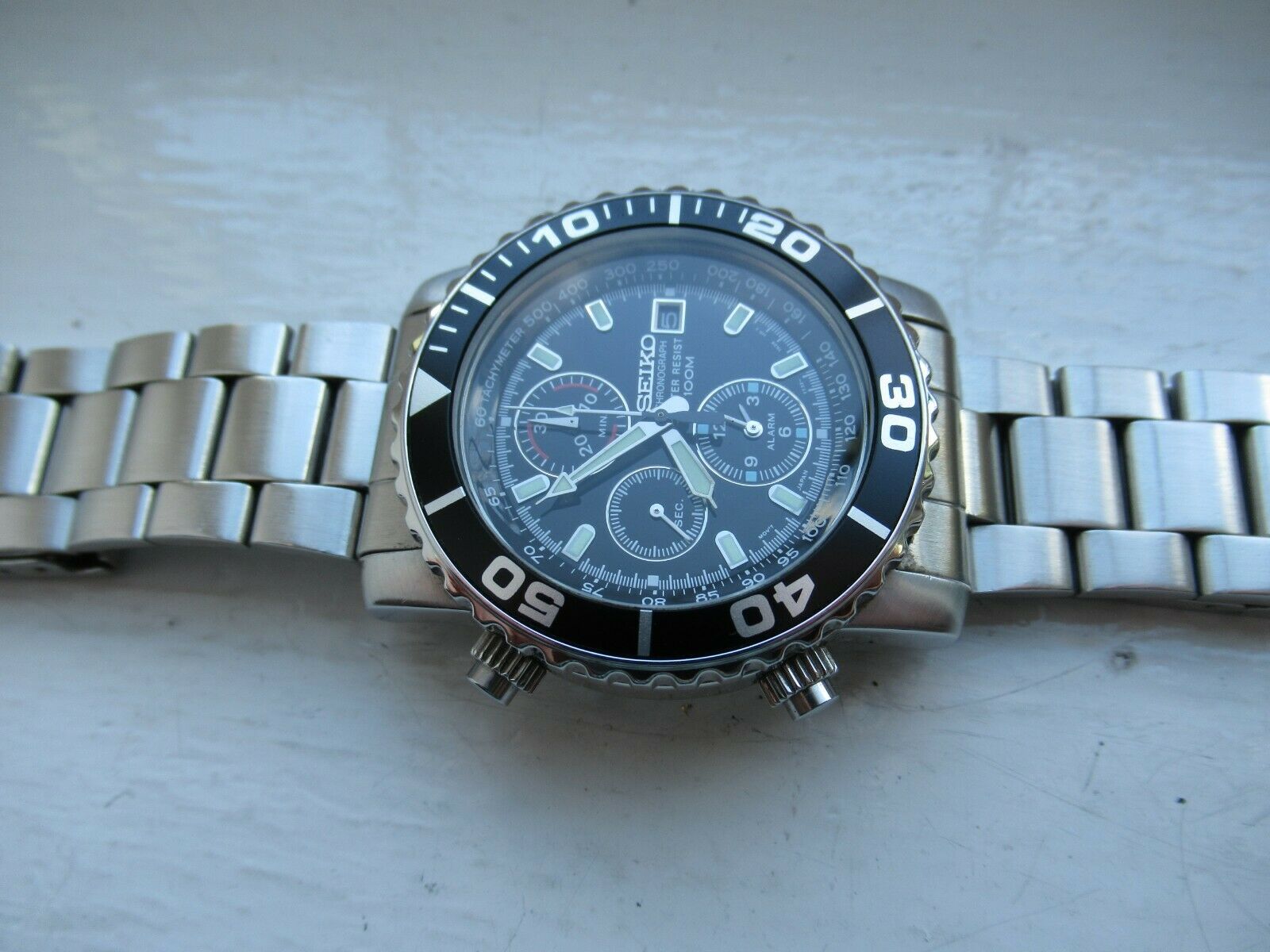 SEIKO DAYTONA 7T32-7G20 CHRONOGRAPH 47MM JULY 1992 GOOD LUME VERY