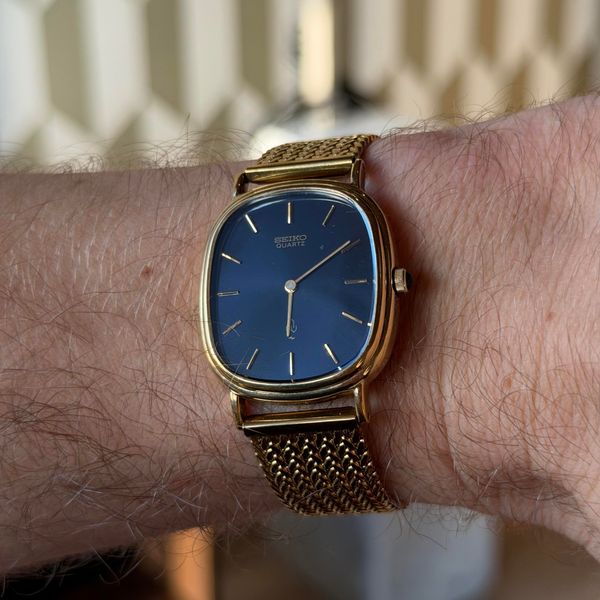 WTS] 1987 Solid Silver Seiko Chariot Navy Blue Sunburst Dial