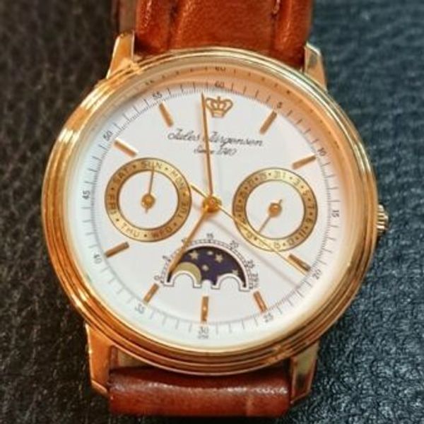 Jules Jurgensen Moonphase Triple Date Calendar Quartz Watch