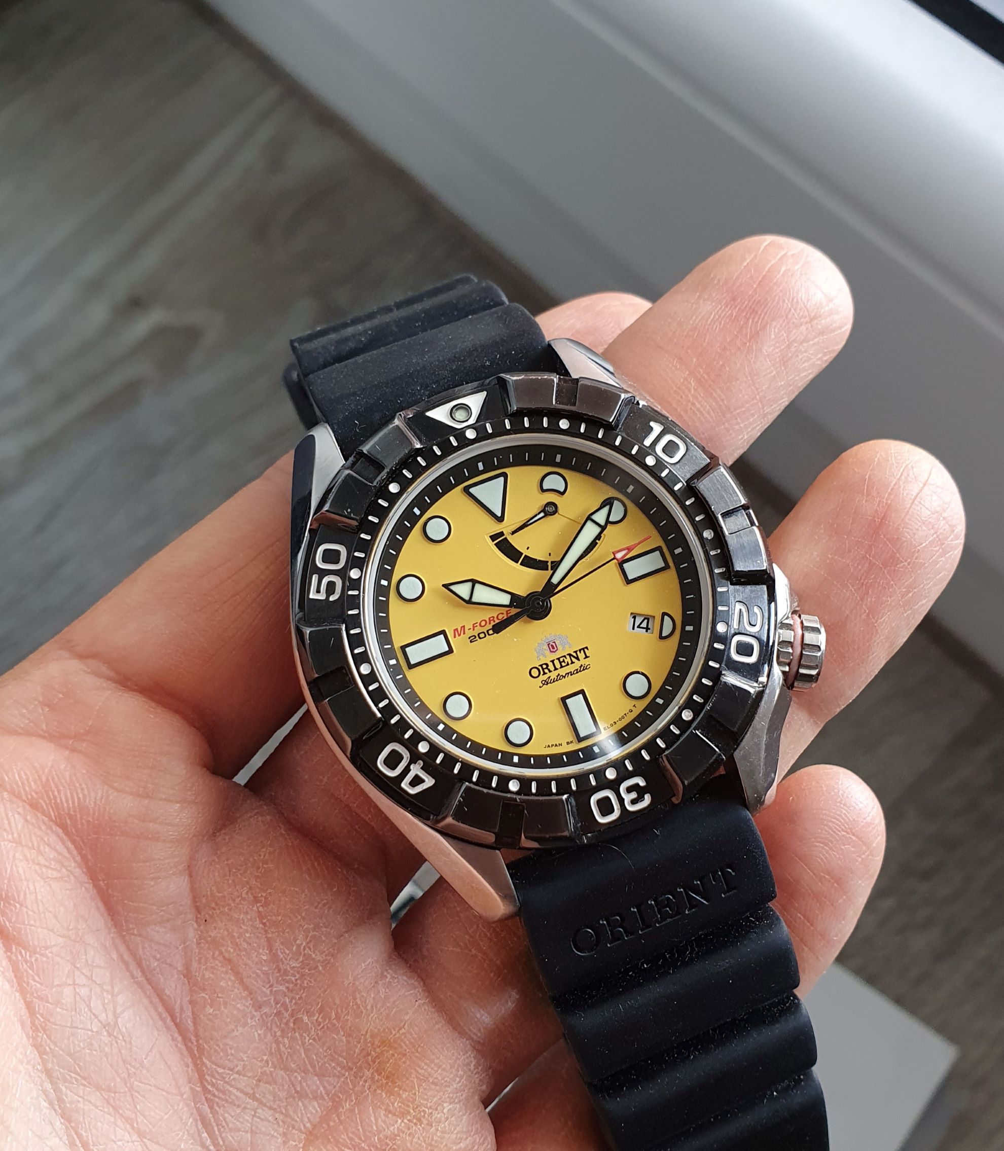 Orient M-Force Diver SEL03005Y0 - yellow dial - EU based