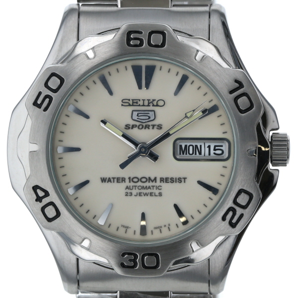 Seiko SEIKO 5 Sports 23 stones 7S36-00A0 Self-winding off-white dial  3-needle men's watch [sa] [used] [free shipping] | WatchCharts