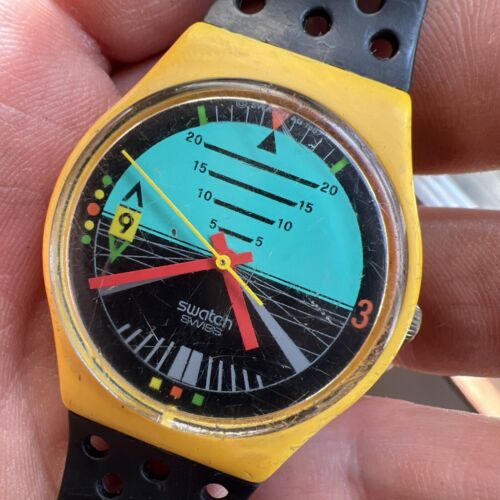 SWATCH / スウォッチ　FOLLOW ME　GJ101　電池交換済み Original Vintage 1987 Men's Swatch Watch - 