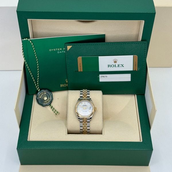 2017 Rolex Lady-Datejust 28mm 279173 Two-Tone Jubilee White Dial ...