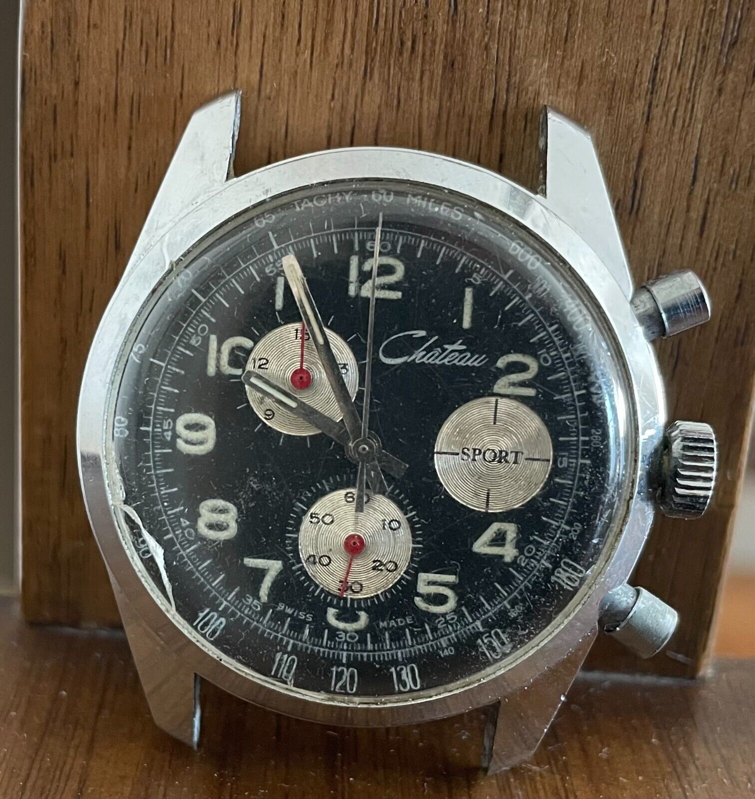 Vintage Chateau Sport Chronograph Style Mechanical Watch Swiss For Parts  Repair! | WatchCharts