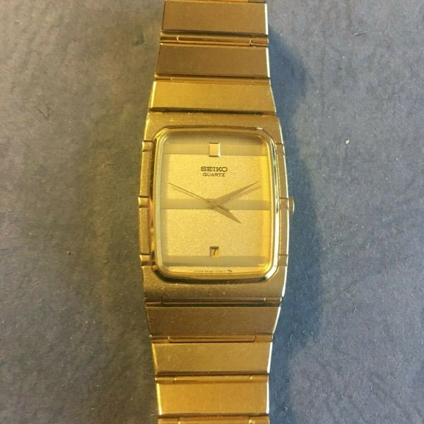 Vintage Seiko 2A32-5169 Men's Quartz Gold Tone Wrist Watch JAPAN ...