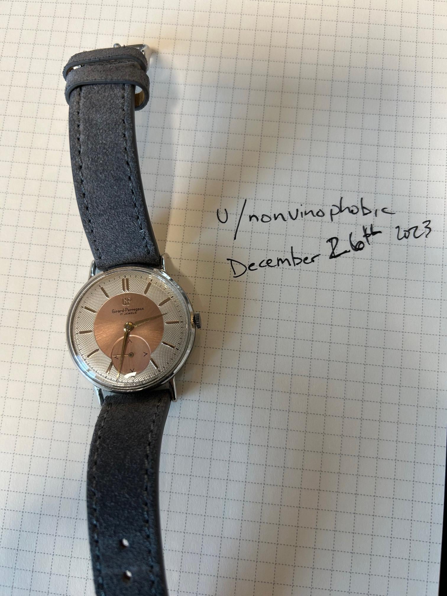 WTS Girard Perregaux 17 Jewel Manual Wind Two Tone Sub Seconds