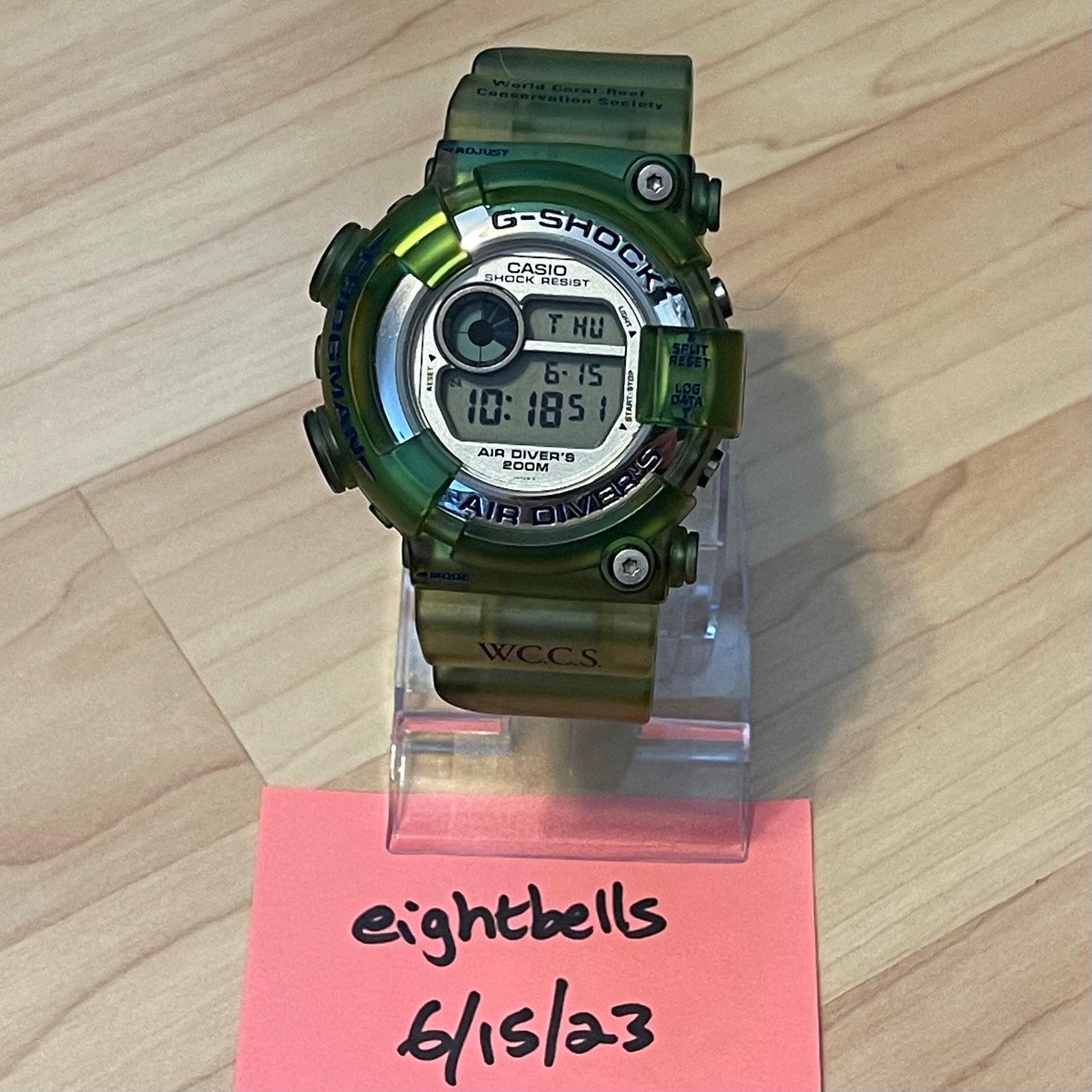 WTS] Casio G-Shock DW-8201WC-2T WCCS Frogman Kermit Green Jelly