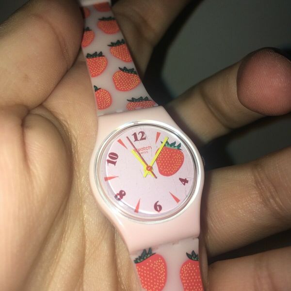 Strawberry swatch watch sale