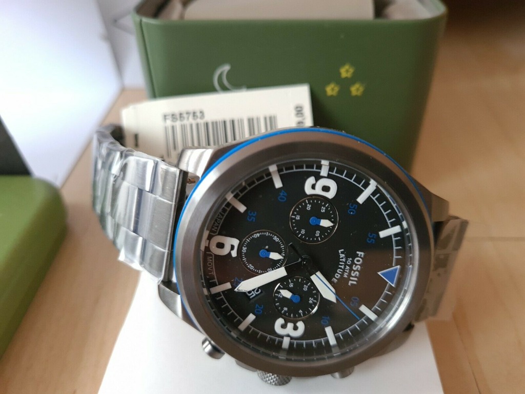 Fossil FS5753 Orologio Uomo – Cronografo In Acciaio – Quadrante Nero – Impermeabile 10 ATM