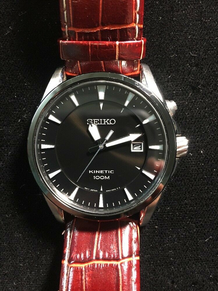 Seiko Kinetic 100m 5m62-0DB0 Men's Watch - Great Working Condition