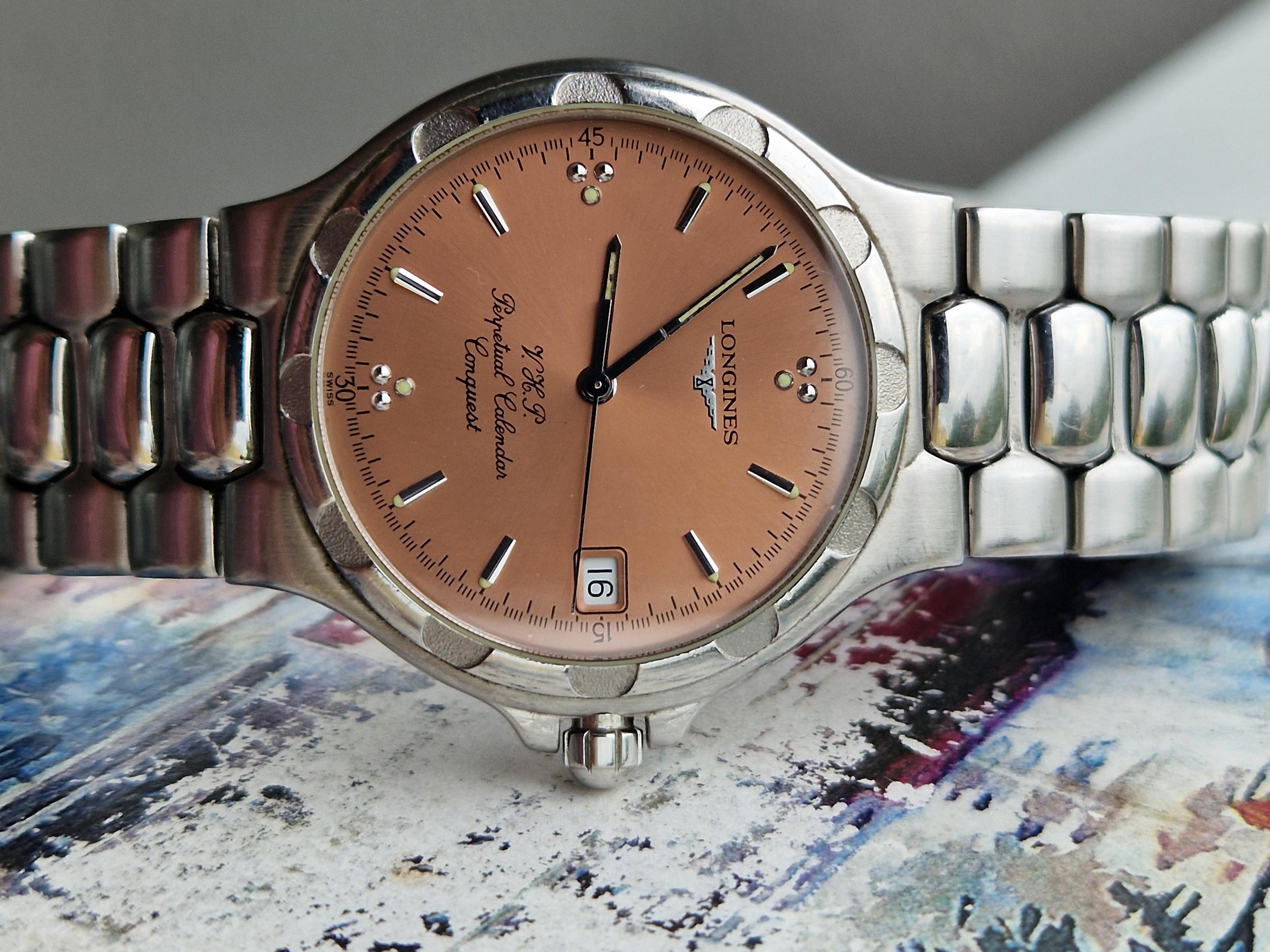WTS] Longines Conquest VHP Perpetual Calendar - rare salmon dial