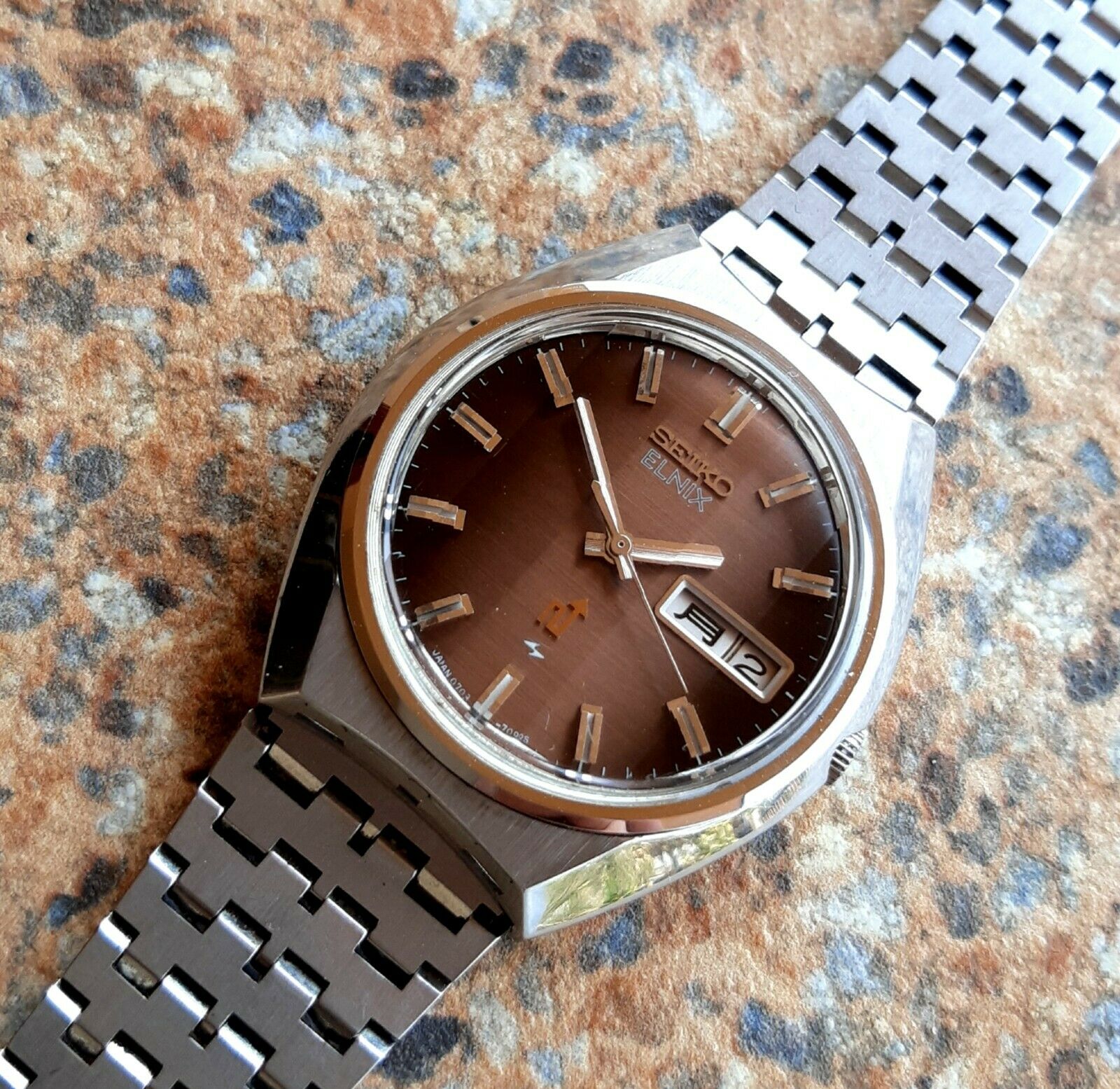 1975年製セイコー エルニクス腕時計 0703-7080 ブラウン | nate 