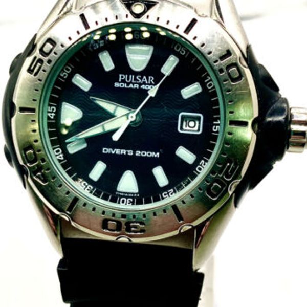 Seiko Pulsar Solar 4000 Professional Men’s Dive Watch - V145 X010 ...