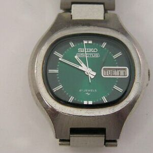 Vintage Seiko 5 Actus Watch Green Dial Day/Date 21 Jewels 7019-5010 |  WatchCharts