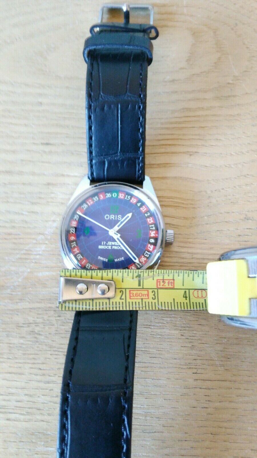 ORIS VINTAGE 17 JEWELS MECHANICAL HANDWIND ROULETTE WATCH GAMBLER