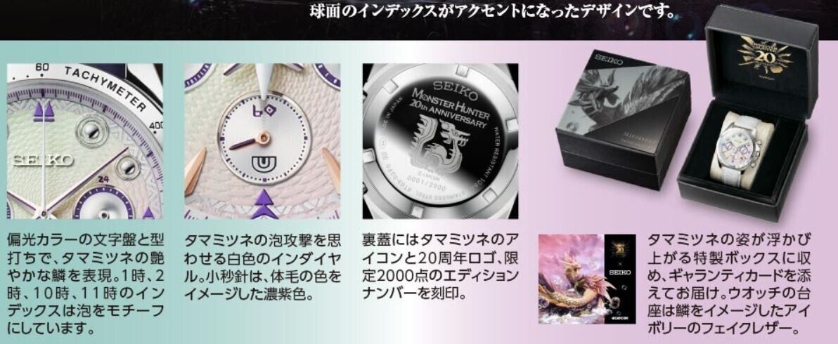 PRESALE Monster Hunter x SEIKO 20th anniversary watch Mizutsune