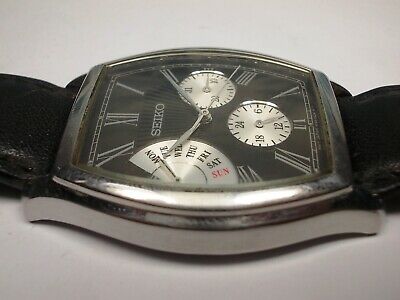 SEIKO DAY/DATE RETROGRADE QUARTZ MEN'S WATCH, 5Y66-0AF0