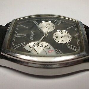 SEIKO DAY/DATE RETROGRADE QUARTZ MEN'S WATCH, 5Y66-0AF0