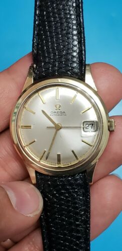 Vintage 1967 Omega Automatic Mens 10k GF Date Watch Cal 563 Ref KL