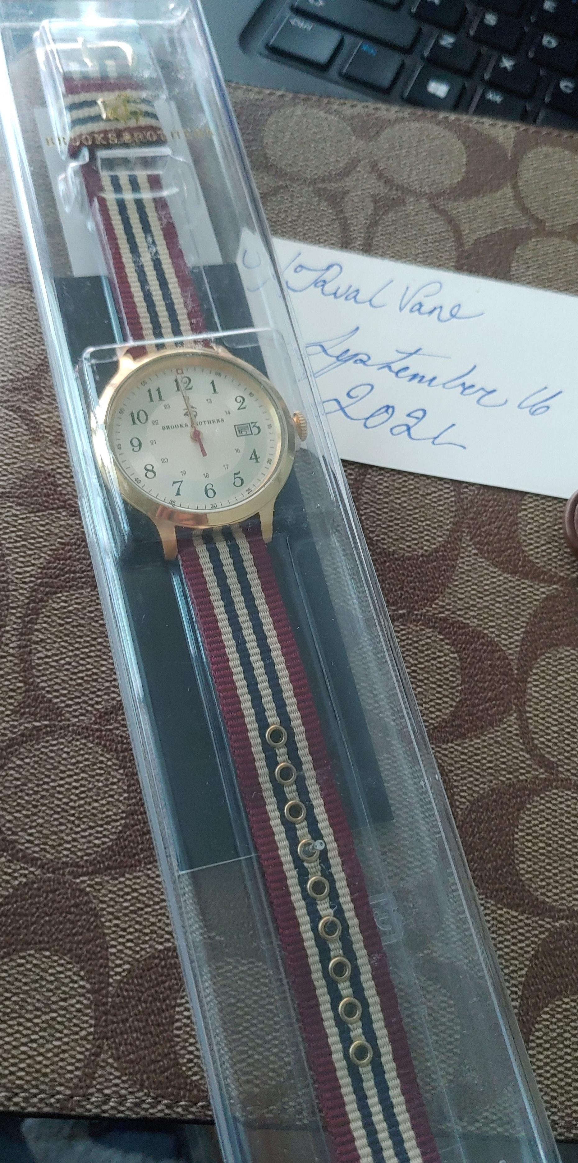 Brooks brothers watch discount strap