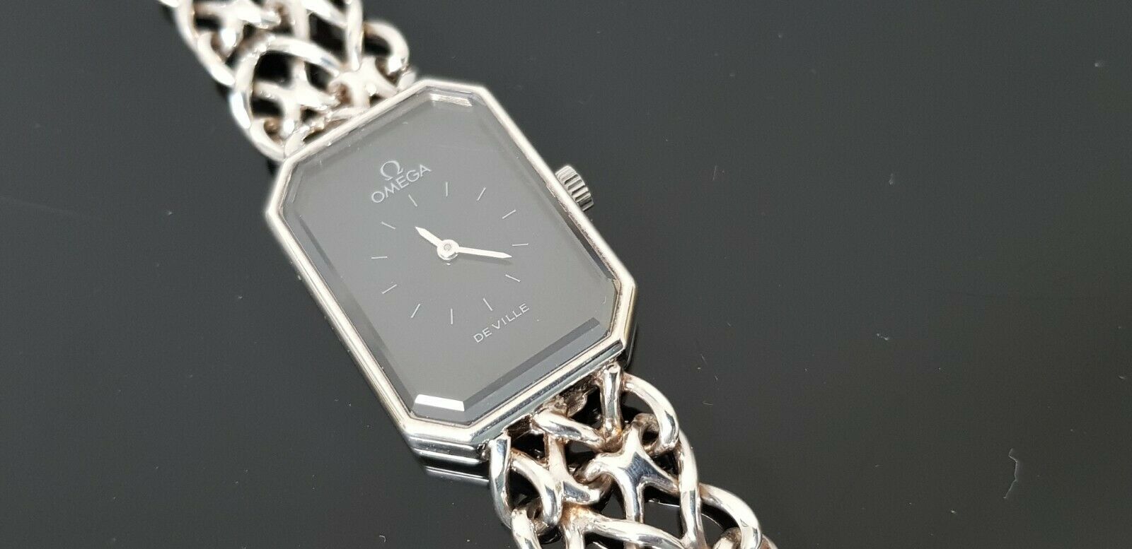 Omega De Ville Jeux D Argent Vintage 1970 s Sterling Silver Ladies