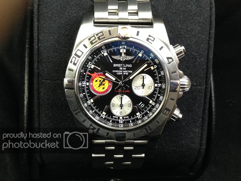 Breitling chronomat 44 gmt hotsell patrouille suisse 50th anniversary