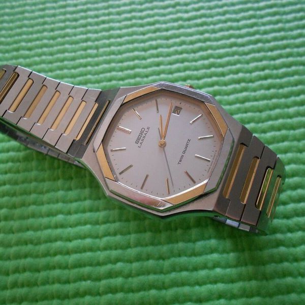 Seiko Lassale Twin Quartz 9442-5019 34mm Two Tone Watch | WatchCharts
