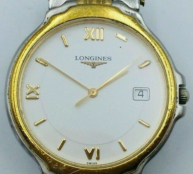 LONGINES EFCo S30 2 Tone Gold Plated Stainless Steel Mens Swiss Quartz Watch WatchCharts Marketplace