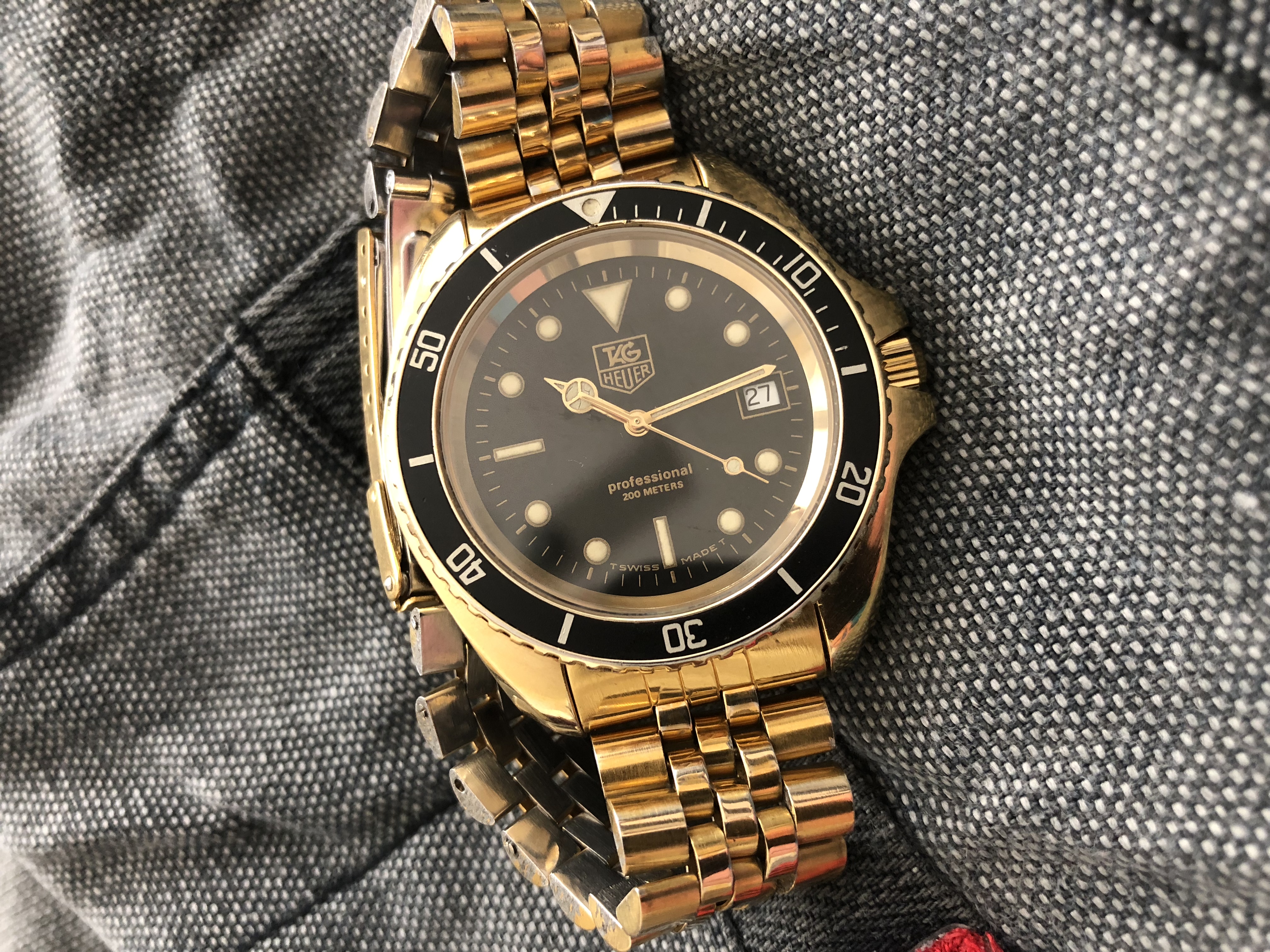 FS Tag Heuer 980.022 42mm Gold Professional Vintage Diver