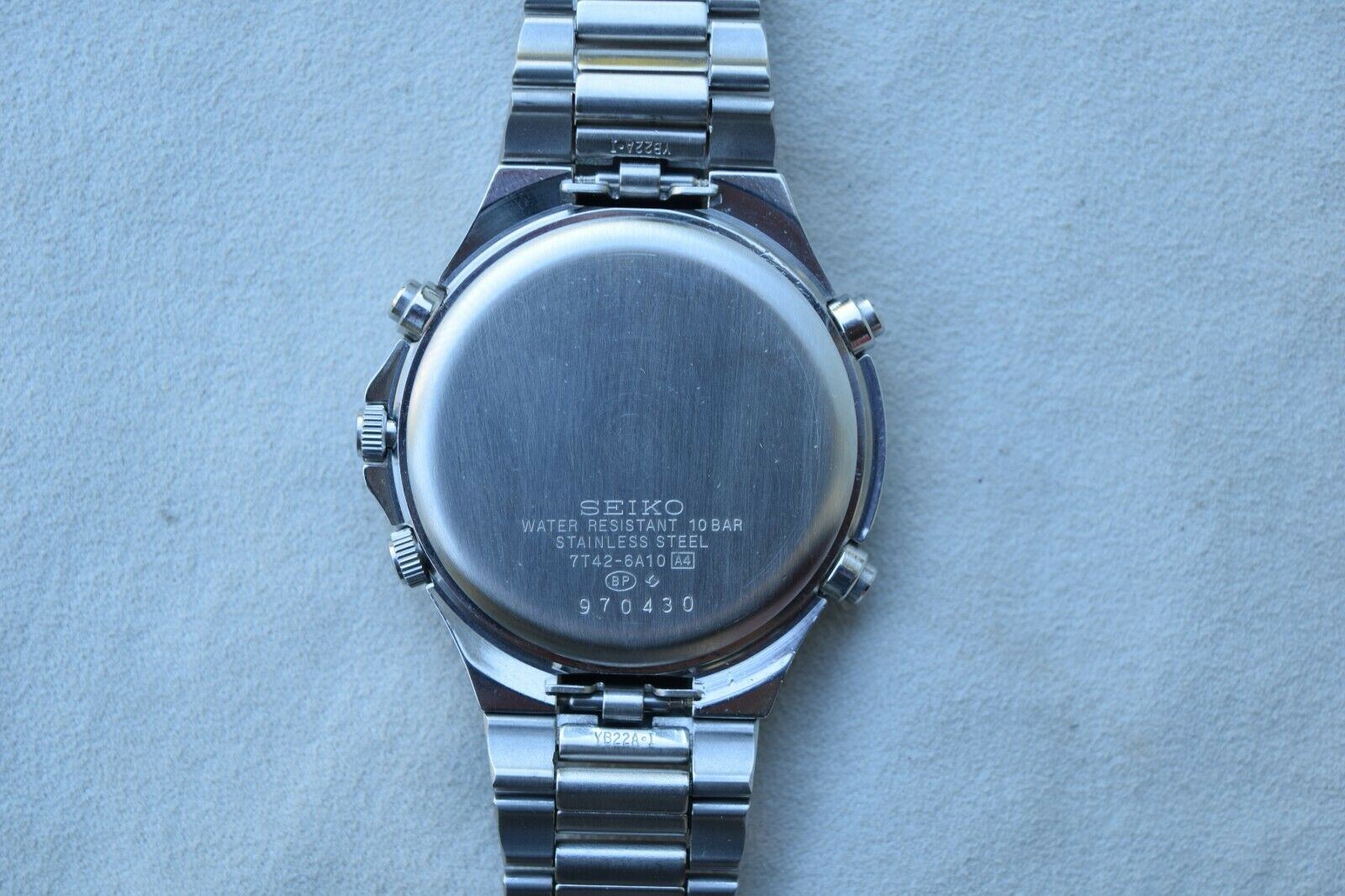 Serviced Vintage Seiko 7T42-6A10 SpeedMaster Chronograph Watch