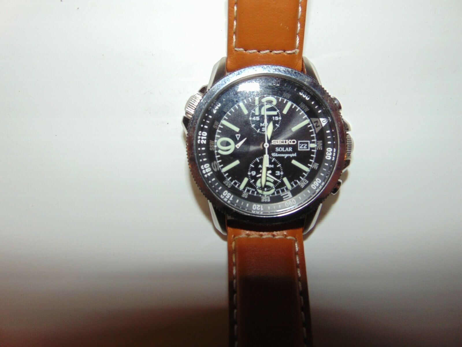 Seiko Men S Ssc081 Adventure Solar Classic Casual Watch Chronograph Watchcharts