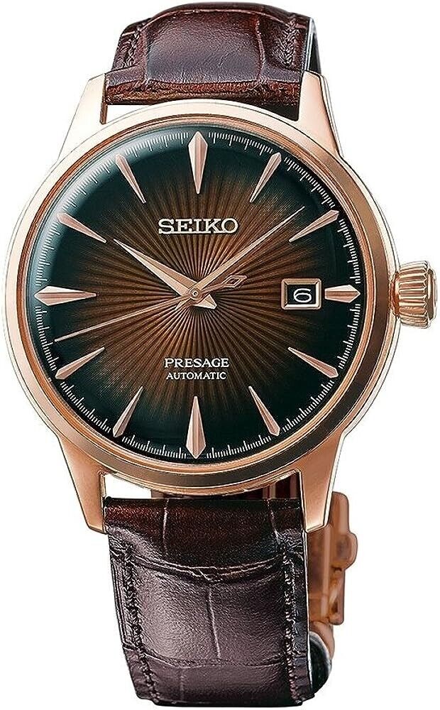 Seiko presage best sale automatic rose gold