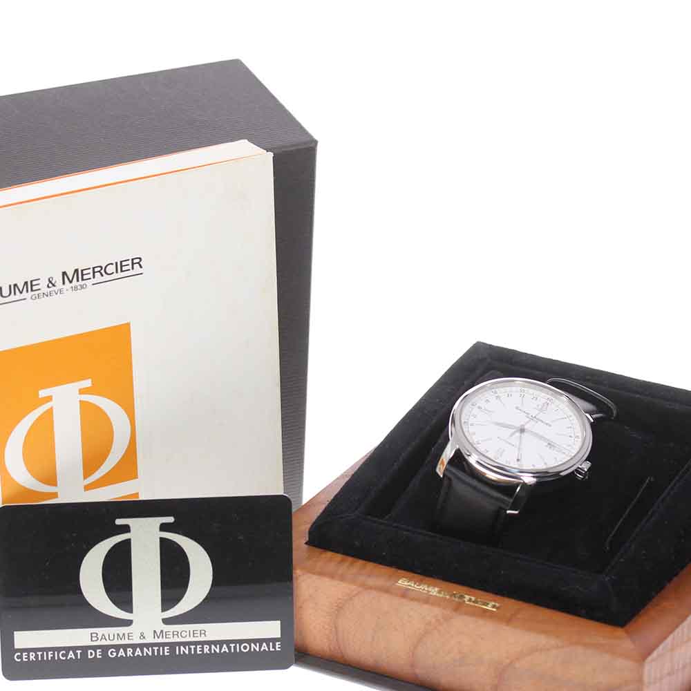 Box with warranty Baume Mercier Baume Mercier Executive GMT 65494 MOA08462 Self winding men s Used WatchCharts