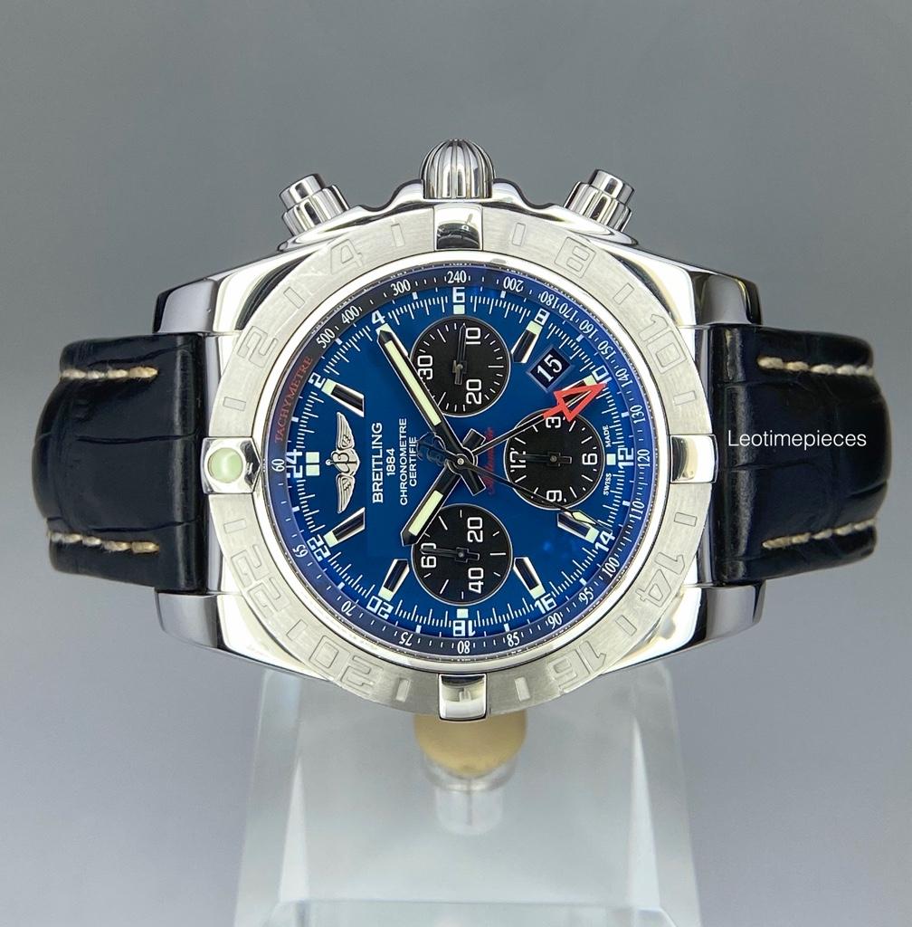 breitling chronomat black eye blue