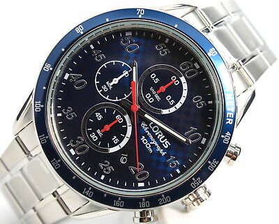 Lorus Men Steel Chrono Blue 100 metre rm329ex9 WatchCharts