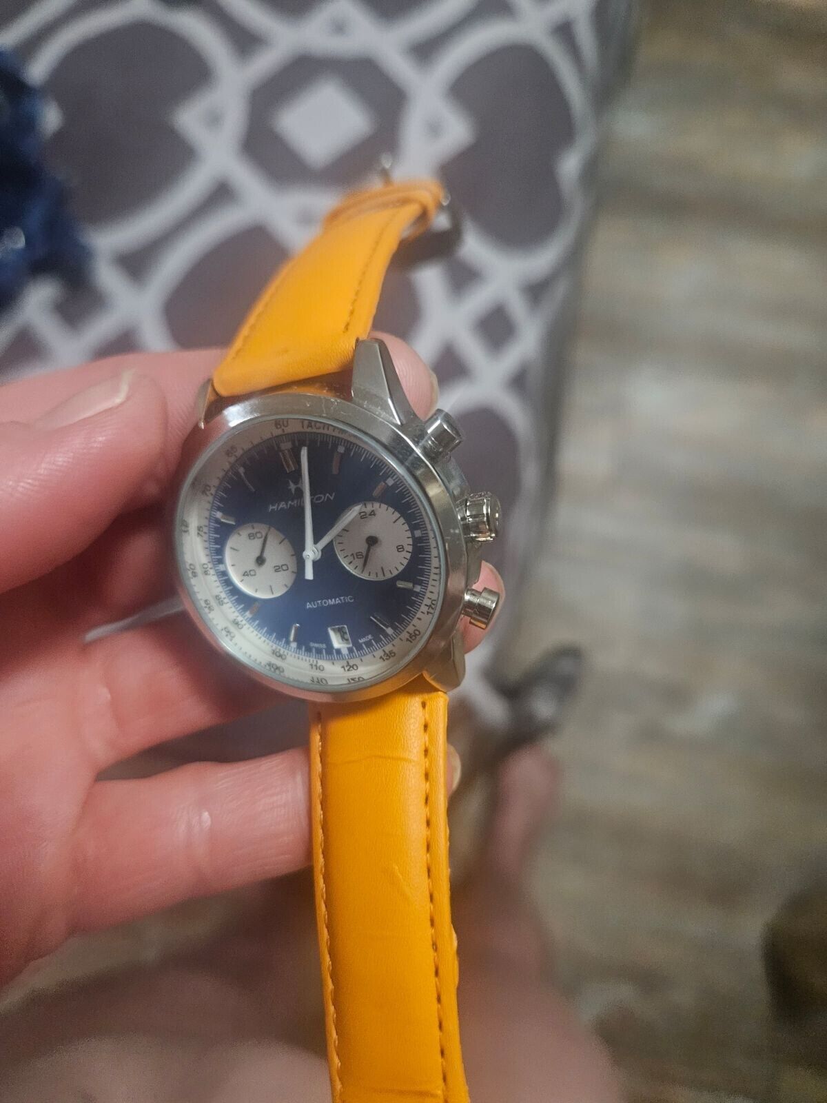 Hamilton Intra-Matic Chronograph Automatic Blue Dial Men's