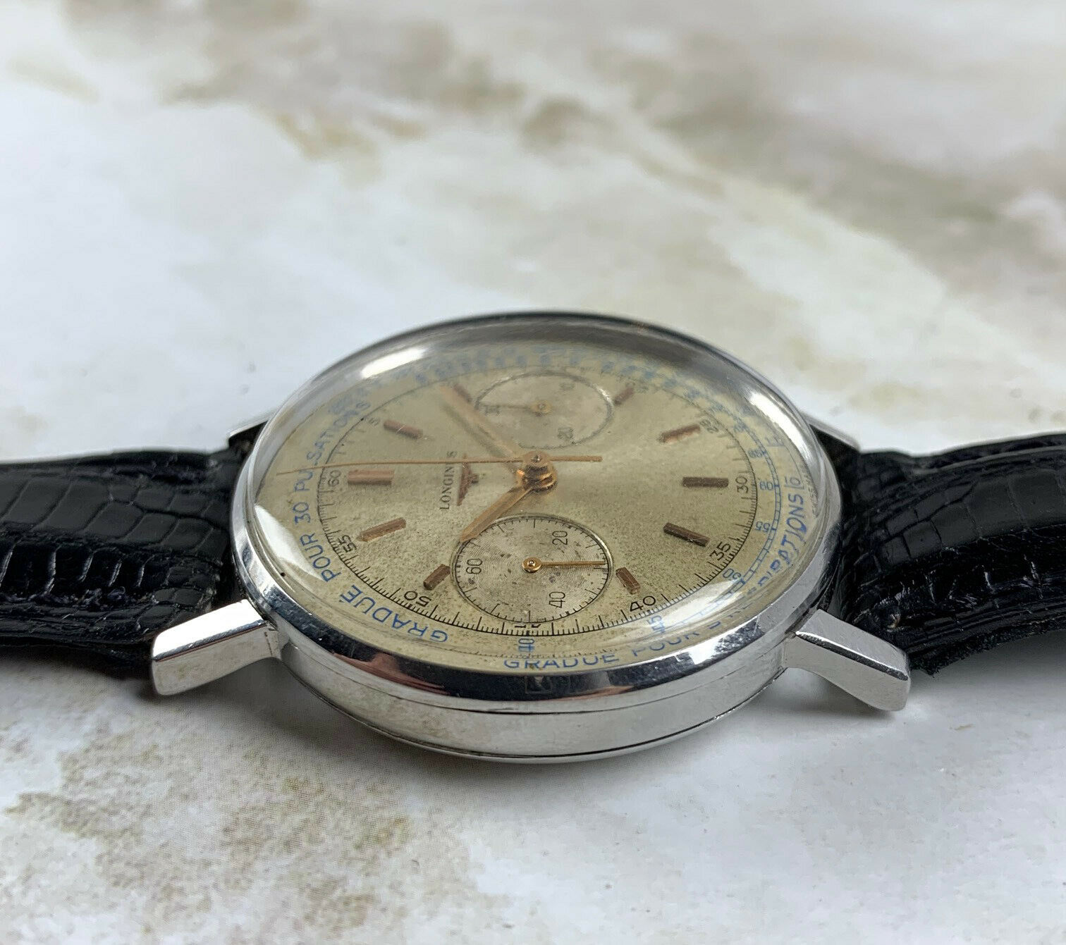 Vintage Longines 30CH Chronograph Pulsation Ref. 7412 2 Wristwatch