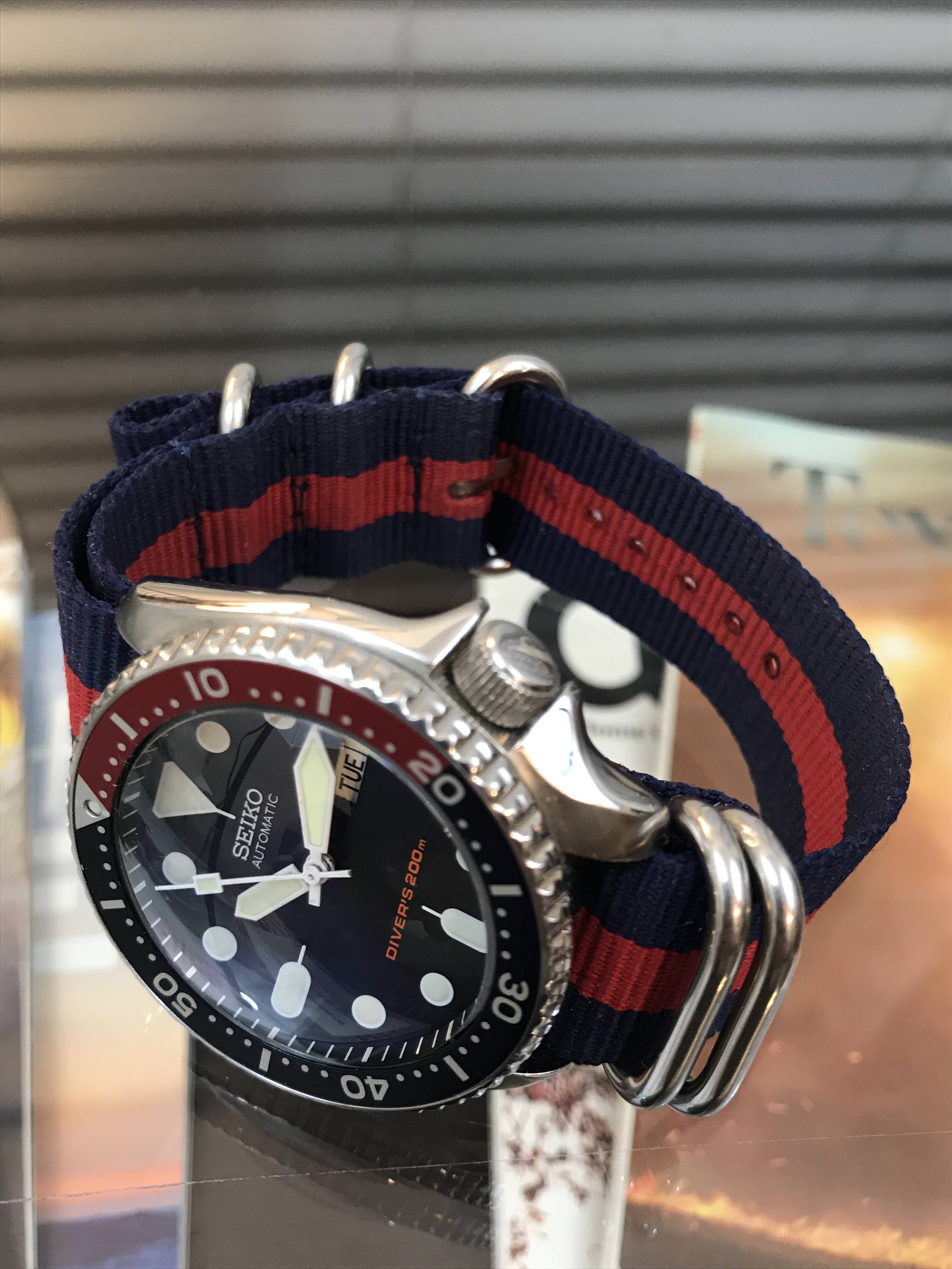 Wts Seiko Skx009 Cc Blue Dd Yobokies C3 All White Plongeur Watch Hands Oem Rubber Strap Watchcharts