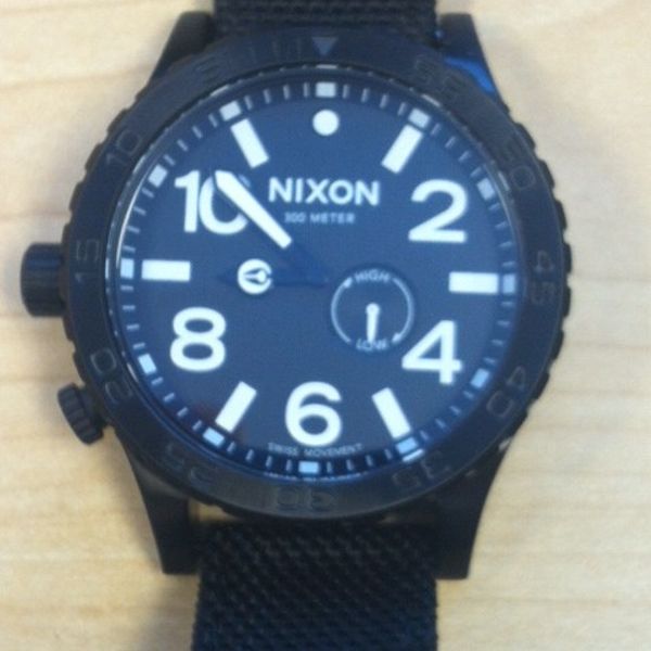 SOLD***FS Brand New In Box Nixon 5130 All Black Nylon Band Watch