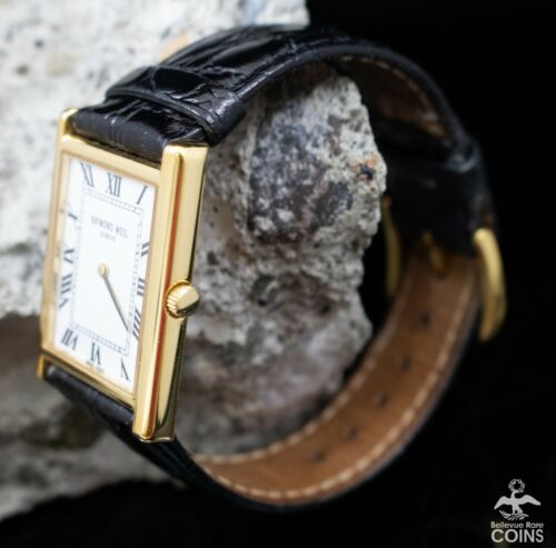 Raymond Weil Tradition Quartz 18K Gold Electroplated Leather  display picture 3