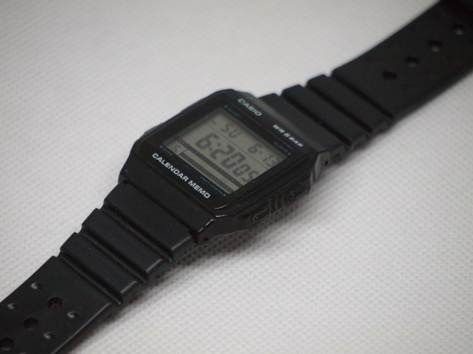 Vintage Rare Casio Calendar Memo watch, ref. 551 W49, Alarm Timer 