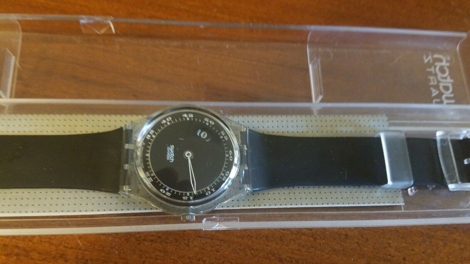 Wristwatch SWATCH Gent UPSIDE DOWN (GK182)-NOS-Artist! Black 