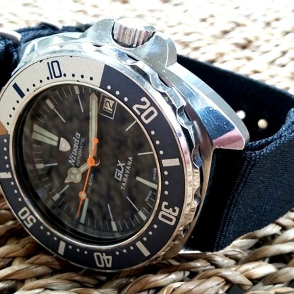 70's Vintage Nivada Taravana GLX 50ATM Automatic Dive Watch ...