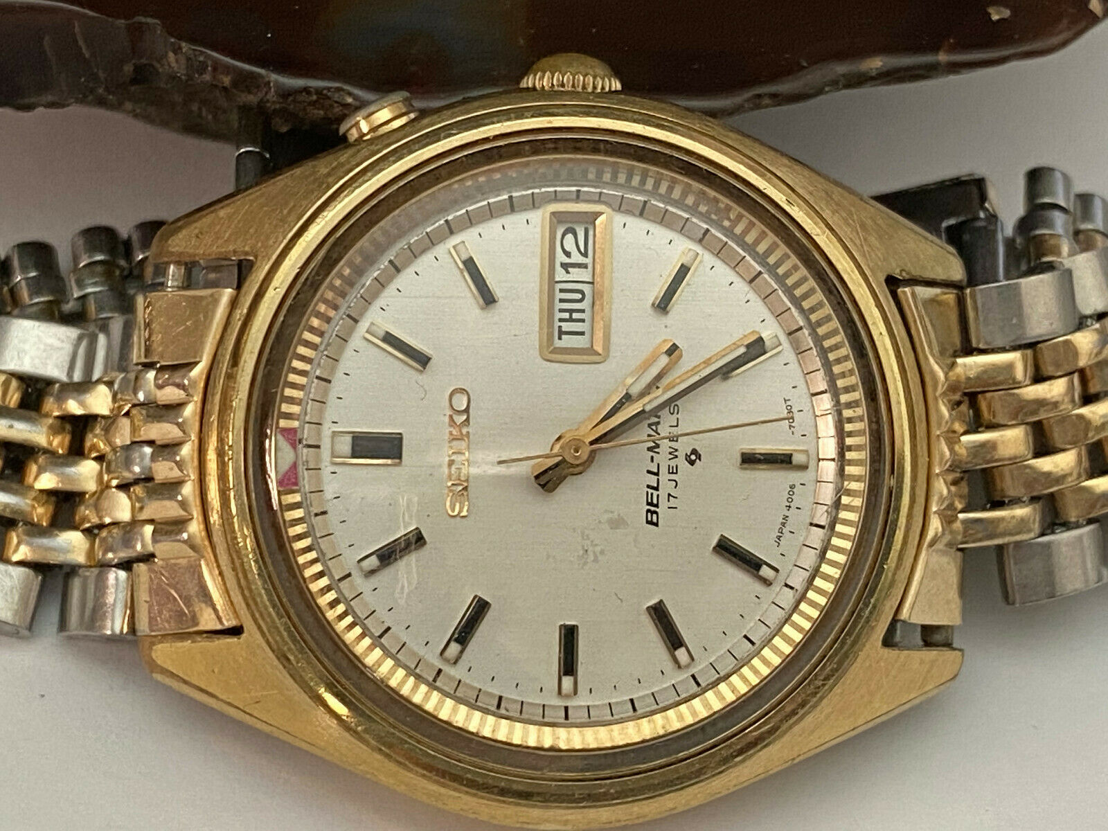 Vintage SEIKO BELL MATIC 4006 7028 17 Jewels With Date Men s