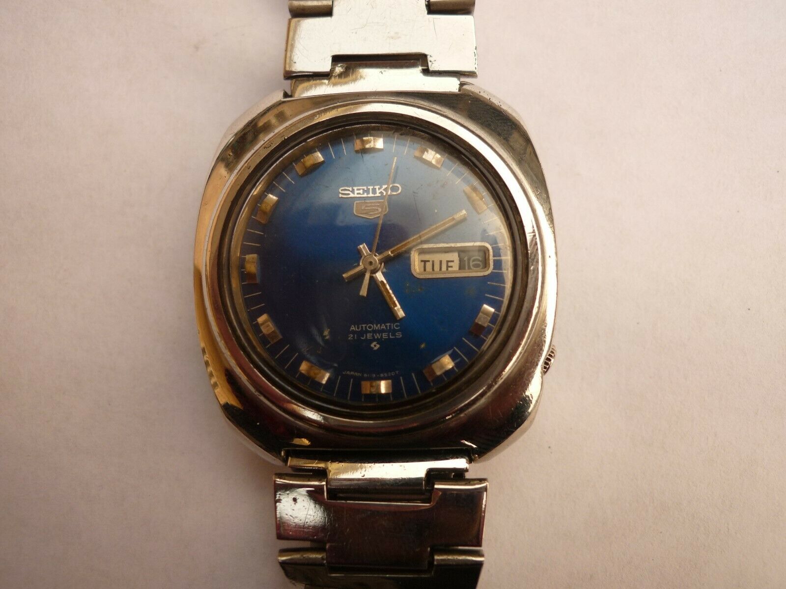 Seiko 5 Automatic 21 Jewels 6119-8430 Blue Dial Watch Japan ...