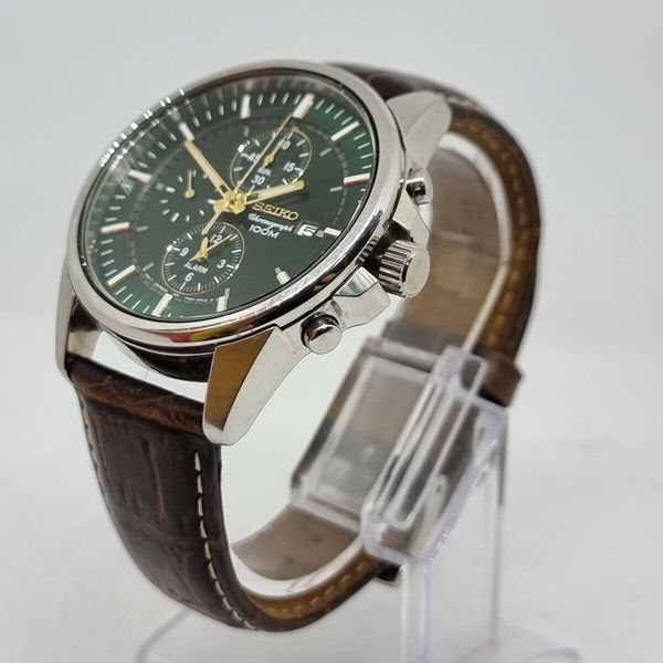 SEIKO クロノグラフ グリーンダイヤル 7T62-0LD0 Seiko 7T62-0LD0 Chronograph Green Beauty - YouTube