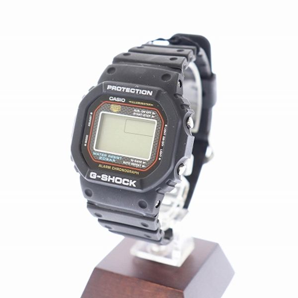 [Used] G-SHOCK 1st reprint model Speed Square Digital Watch DW-5000-1JF Black Black Brand old