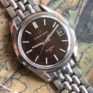 Fs Vintage Eterna Kontiki 20 With Tropical Dial 37mm Ss Gay