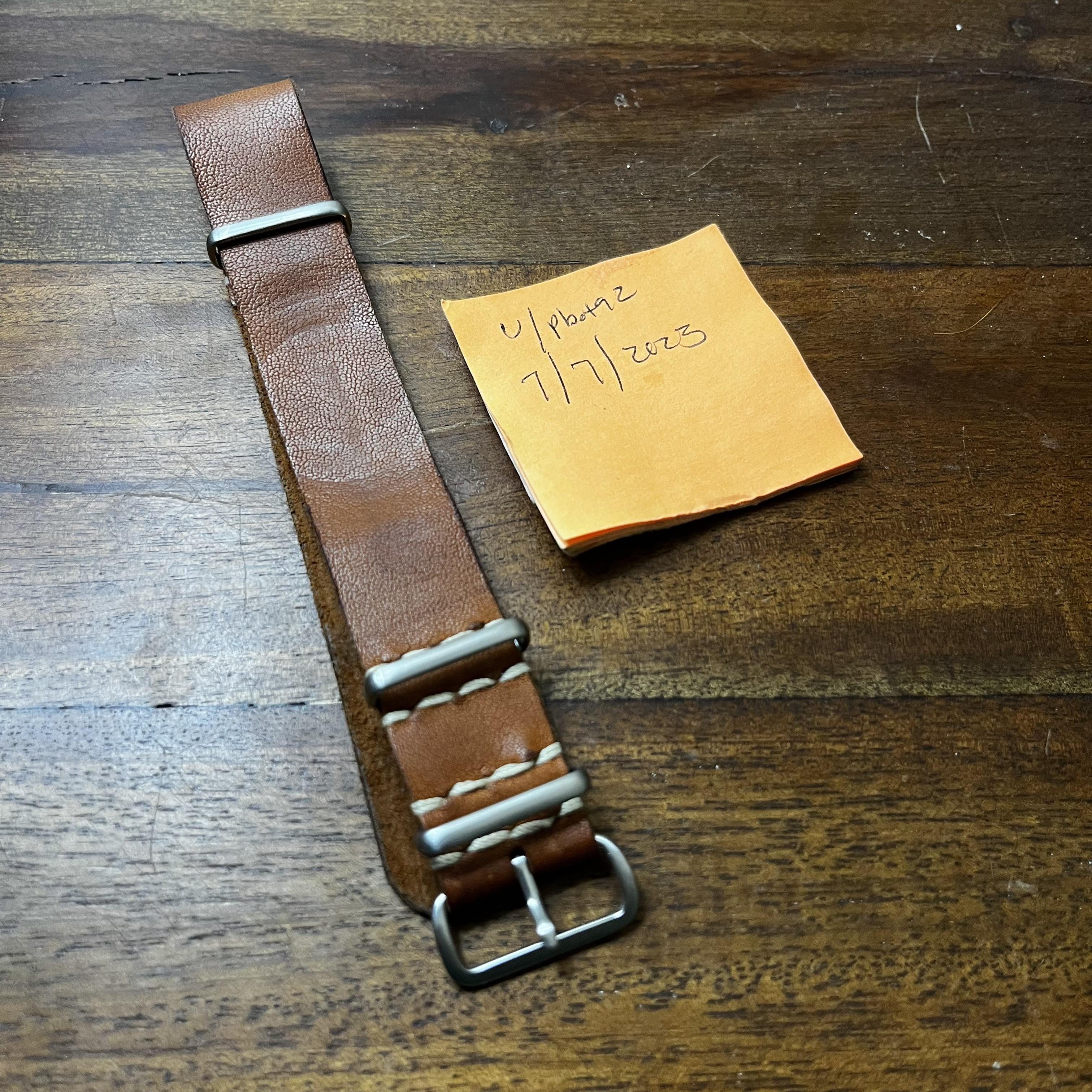 Kangaroo leather sale nato strap