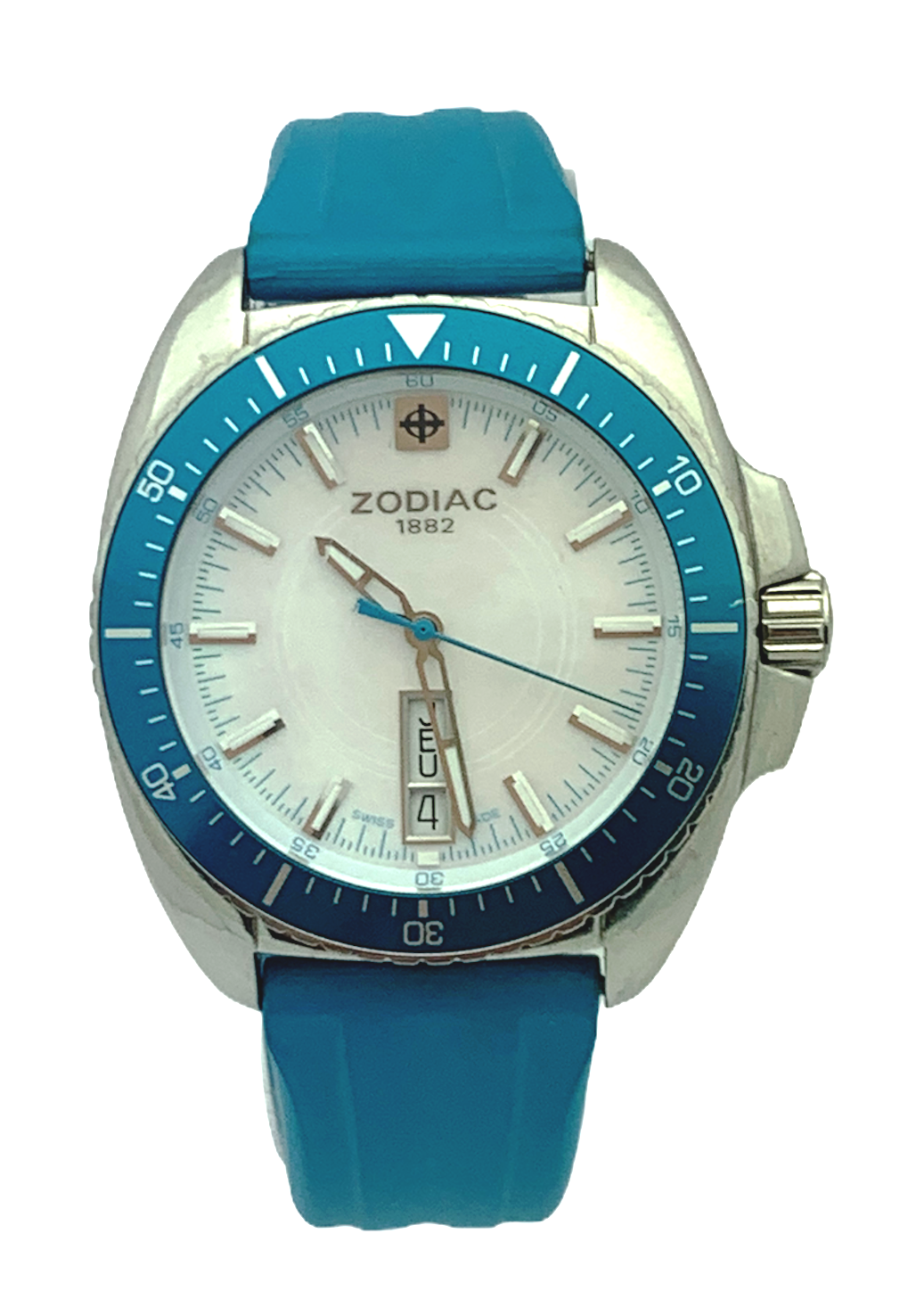 ZODIAC SPEED DRAGON ZO5518 TURQUOISE BLUE MOTHER OF PEARL DIAL